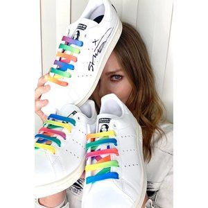 STELLA MCCARTNEY x Adidas Stan Smith White w/Multicolor Trim Sneakers